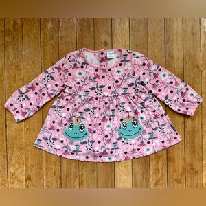 Polarn O. Pyret Pink Cotton Floral Dress 18-24 mo